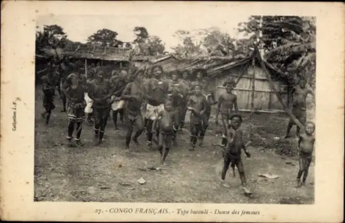 Ak Französisch-Kongo, Type bacouli, Danse des femmes