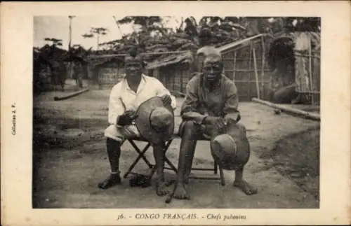 Ak Französisch-Kongo, Chefs pabouins