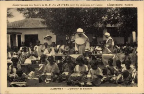 CPA Dahomey Bénin, Mission Africaines, L'Ouvroir de Cotonou