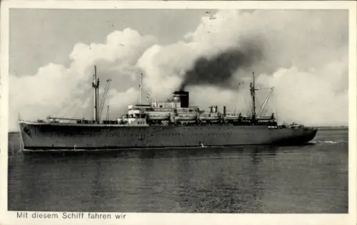 Ak Emigrantenschiff auf der Fahrt nach Amerika, HAPAG