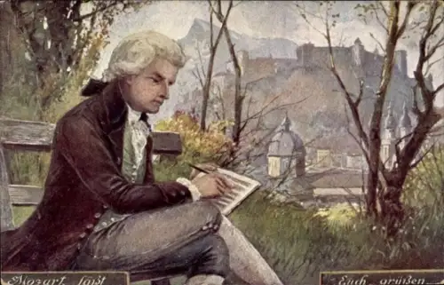 Künstler Ak Mozart lässt Euch grüßen, Musik