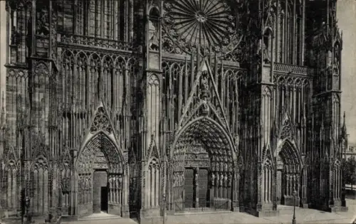 Ak Strasbourg Straßburg Elsass Bas Rhin, Münster, Drei Portale