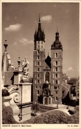 Ak Kraków Krakau Polen,  Kościół N. Marii Panny, Fotografie von St. Mucha