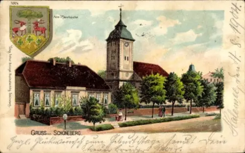 Wappen Litho Berlin Schöneberg, Alte Pfarrkirche