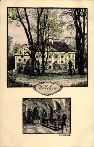 Künstler Ak Walchen Salzburg, Villa