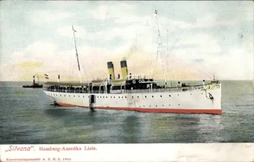 Ak Dampfer Silvana, Seebäderdienst der Hamburg Amerika Linie
