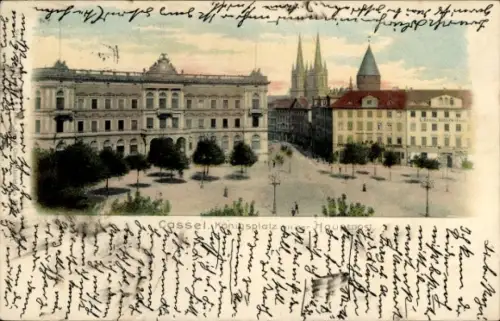 Ak Kassel in Hessen, Königsplatz mit der Hauptpost