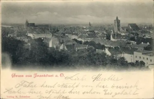 Ak Frankfurt an der Oder, Stadtansicht  Turm, Häuser, 
