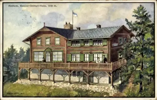 Künstler Ak Niederösterreich, Hocheck, Kaspar-Greitner-Haus