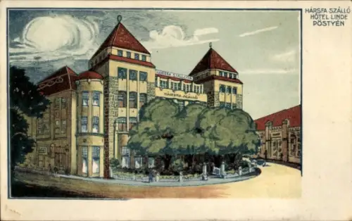 Litho Piešťany Pistyan Pistian Pöstyen Slowakei, Hotel Linde