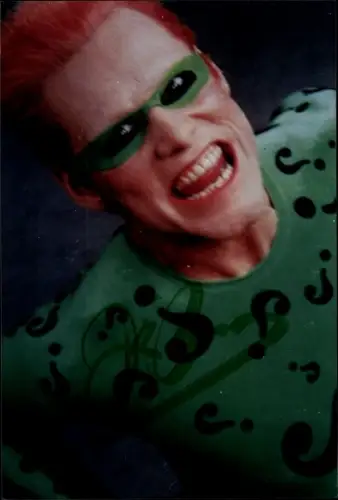 Ak Schauspieler Jim Carrey, Riddler, Batman Forever, 1995, Portrait, Autogramm