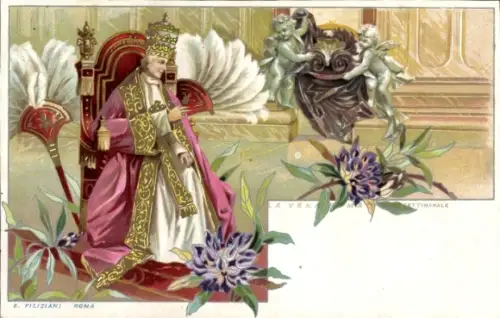 Litho Papst Leo XIII., Vincenzo Gioacchino Pecci