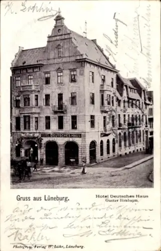 Ak Lüneburg in Niedersachsen, Hotel Deutsches Haus