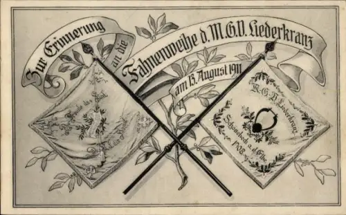 Ak Magdeburg an der Elbe, Fahnenweihe, M.G.D. Liederkranz