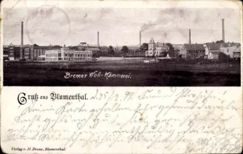 Ak Blumenthal Hansestadt Bremen, Bremer Woll-Kämmerei