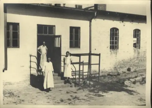 Original Foto Berlin Altglienicke, auf dem Gelände der Fleischerei Lebsa, um 1948