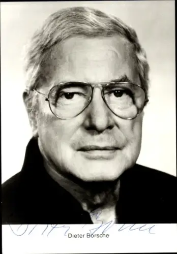 Ak Schauspieler Dieter Borsche, Portrait, Brille, Autogramm