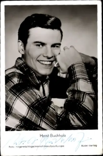 Ak Schauspieler Horst Buchholz, Portrait, Autogramm