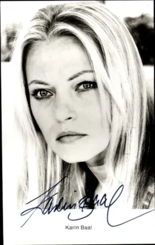 Ak Schauspielerin Karin Baal, Portrait, Autogramm