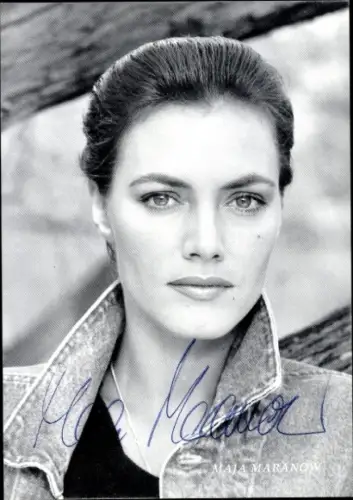 Ak Schauspielerin Maja Maranow, Portrait, Autogramm
