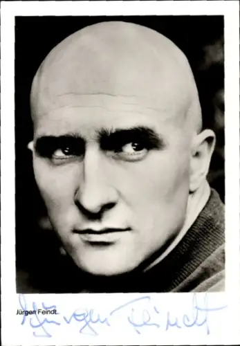 Ak Schauspieler Jürgen Feindt, Portrait, Autogramm