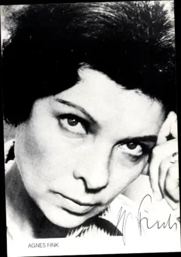 Ak Schauspielerin Agnes Fink, Portrait, Autogramm