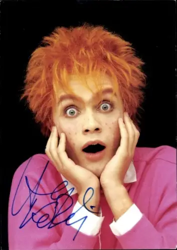 Ak Schauspieler und Komiker Hape Kerkeling, Portrait als Hannilein, Autogramm