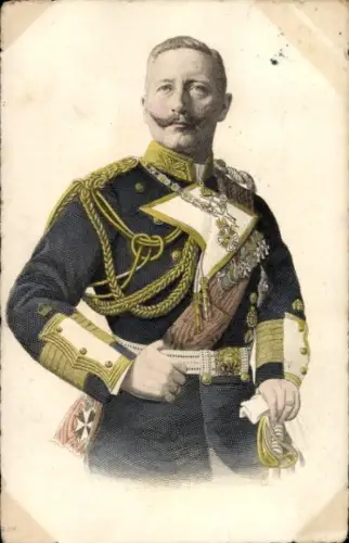 Ak Kaiser Wilhelm II., Porträt in Uniform