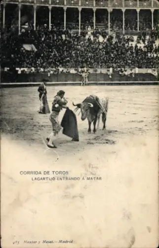 Ak Corrida de Toros, Lagartijo entrando a Matar