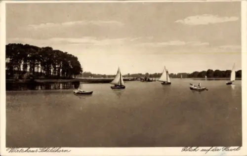 Ak Berlin Spandau, Wirtshaus Schildhorn