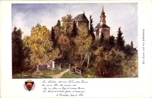 Ak Krajková Gossengrün Region Karlsbad, Die Linde auf der Festenburg