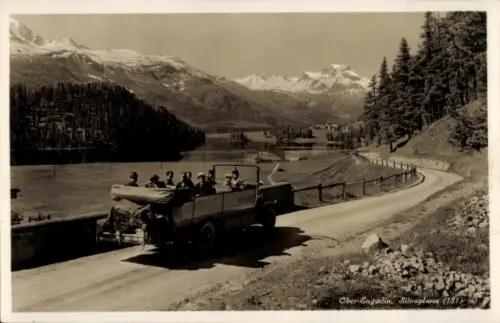 Ak Auto, Autofahrt, Touristen, Gebirge