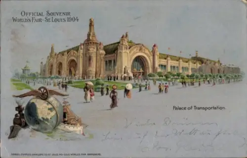 Halt gegen das Licht Litho St Louis Missouri USA, World's Fair 1904, Palace of Transportation