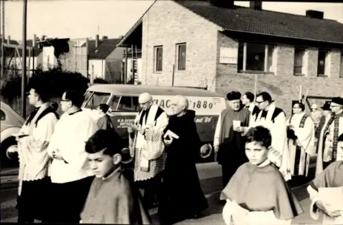 Foto Ak Hanbruch Aachen in Nordrhein Westfalen, Grundsteinlegung St. Hubertus, Prozession