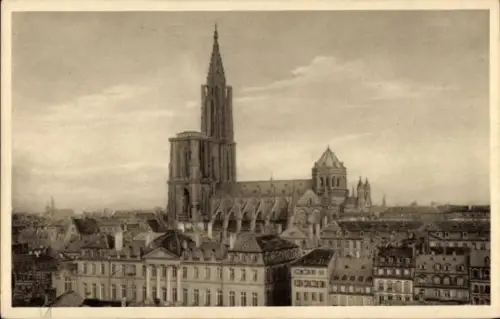 Ak Strasbourg Straßburg Elsass Bas Rhin, Stadtansicht, Kathedrale,  Gebäude