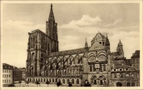 Ak Strasbourg Straßburg Elsass Bas Rhin, Münster, Südseite