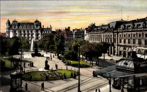 Ak Strasbourg Straßburg Elsass Bas Rhin, Kleberplatz, Place Kleber