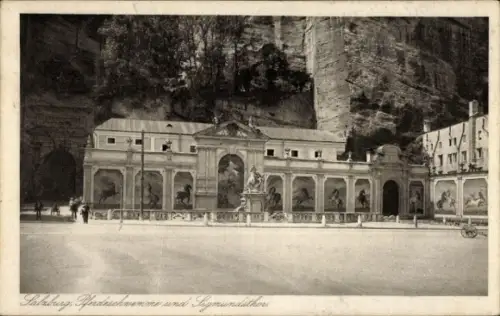 Ak Salzburg in Österreich,  Herdeschwemme, Sigmundathor,  
