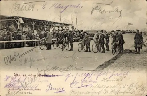 Ak Sportplatz, Radrennbahn