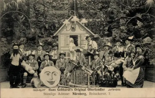 Ak Hans Gebhardt's Original Oberlandler, Nürnberg, Orchester, bayerische Trachten