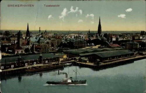 Ak Bremerhaven, Totalansicht