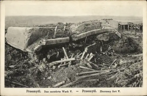 Ak Przemyśl Polen, Das zerstörte Werk V.