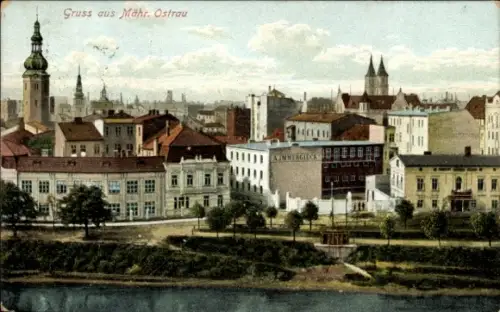 Ak Ostrava Ostrau Mährisch Schlesien, Gesamtansicht
