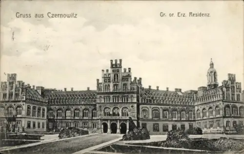 Ak Czernowitz Tschernowitz Cernăuți Ukraine, Gruss aus  Gr. or. Erz. Residenz