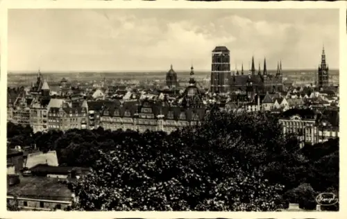 Ak Gdańsk Danzig, Blick vom Bischofsberg