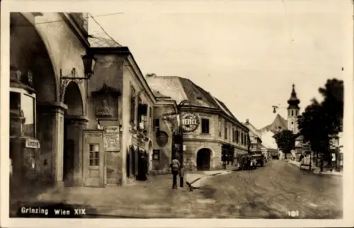Ak Wien 19 Döbling Grinzing, Grinzing Wien XIX, TENCL,  Gebäude, Straßenansicht