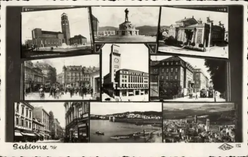 Ak Les Sablons Seine et Marne, Verschiedene Ansichten von   Gebäude, Stadtansichten