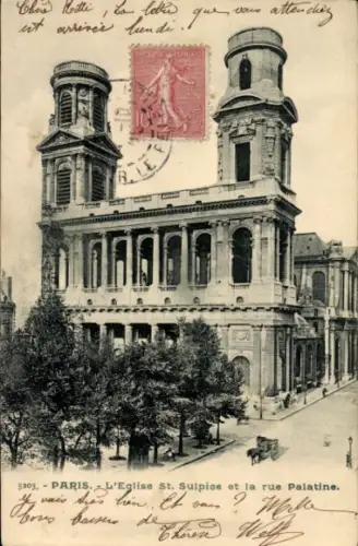Ak Paris VI, Kirche St. Sulpice