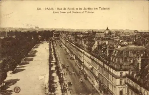Ak Paris I Louvre, Jardin des Tuileries