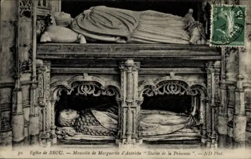 Ak Brou Eure et Loir, Mausoleum von Marguerite d'Autriche, Kirche